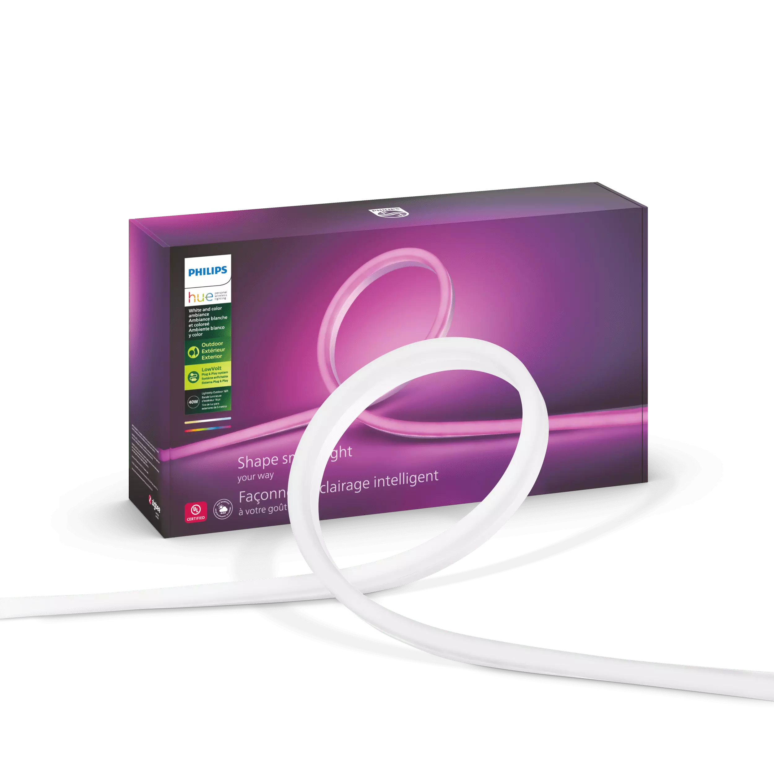 Philips Hue Outdoor Lightstrip Merged LED Ble 16.4 feet. White